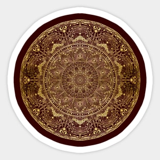 Mandala - Old Gold Sticker